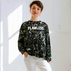 Eleven Paris Sunalso Flawless Graphic Black Green Sweatshirt Size XS